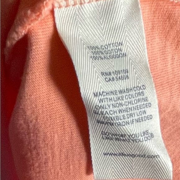 Life Is Good Orange Cotton Graphic Tee “ Half Full” Classic Fit Women’s Medium - Picture 8 of 10